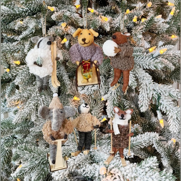 Winter Sports Animal Felted Ornament 🎄 - Picture 4 of 4